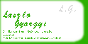 laszlo gyorgyi business card